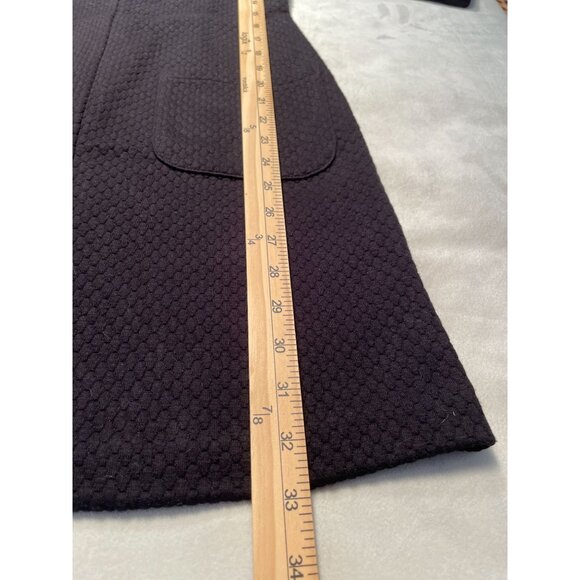 Boden Texture Mid Length Black Dress Pockets 3/4 Sleeves Y2K Classic Corpcore 2P - Picture 5 of 12